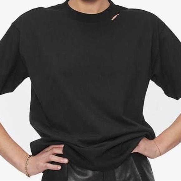Anine Bing Black Milo Tee - Picture 2 of 8